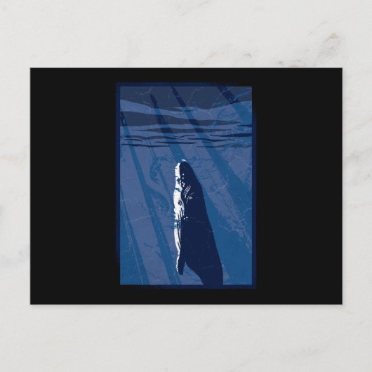 Deep zee walvis briefkaart (Voorkant)