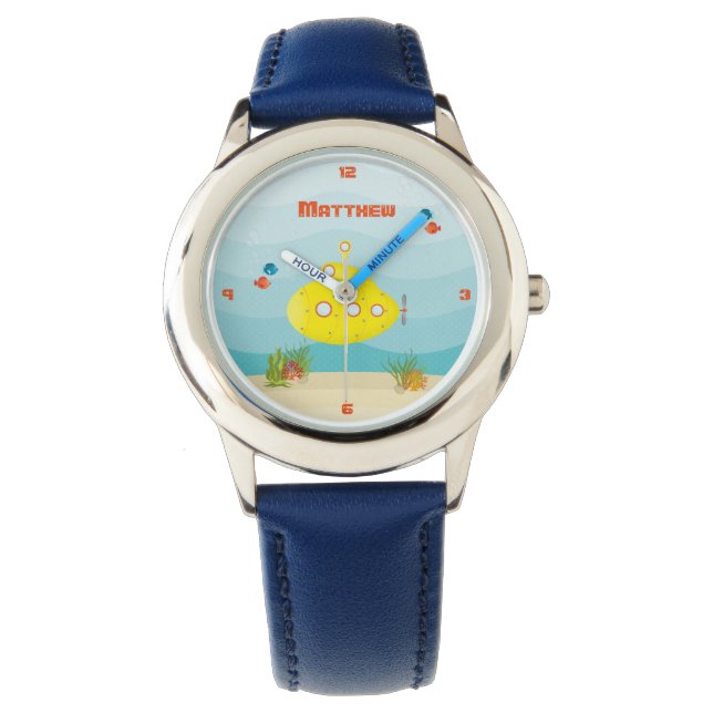 Deep Zee Yellow Submarine Horloge (Voorkant)