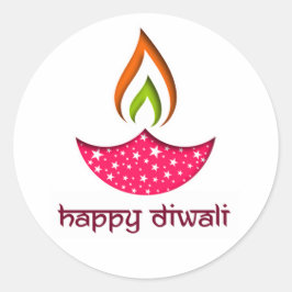 Deepak voor diwali ronde sticker