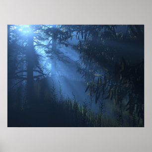 Deep'Blue Forest Poster