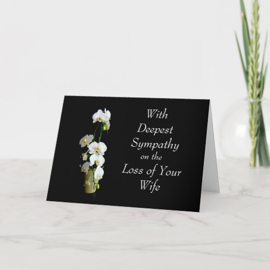 Deepest sympathie voor vrouw White Orchids Card Kaart (Voorkant)
