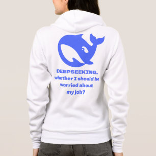 DEEPSEEK voor- en achterkant tekst afdrukken Hoodie