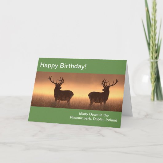 Deer afbeelding for Birthday wenskaart Kaart (Voorkant)