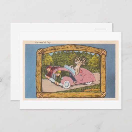Deer als Hunter Funny Briefkaart (Voorkant / Achterkant)
