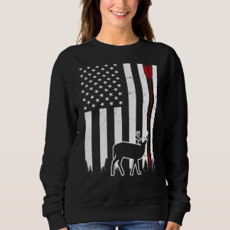 Deer American Flag USA Hunter Hunt Deer Hunter Hun Trui