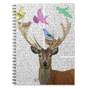 Deer and Birds Nests Pastel Shades Notitieboek