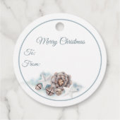 Deer and Kerstdecorations in Pastels Bedankjes Labels (Achterkant)