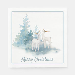 Deer and Pine Trees Holiday Servet