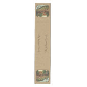 Deer and Stream Waterfall Tan Medium Tafelloper (Voorkant)