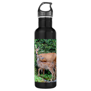 Deer and Twin Fawns Animal Family Waterfles