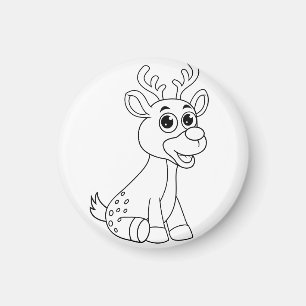 Deer Animal Fawn Baby Young Animal Cute Briefkaart Magneet