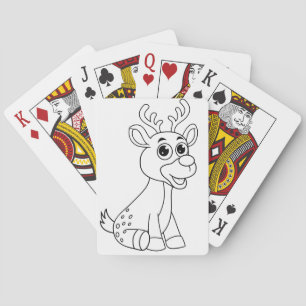 Deer Animal Fawn Baby Young Animal Cute Briefkaart Pokerkaarten