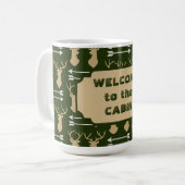 Deer Antler Arrow Pattern Cabin Koffiemok (Voorkant links)