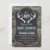Deer Antler Boy Baby shower Kaart (Voorkant)