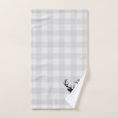 Deer Antler Cabin Check Patroon Badhanddoek Set Bad Handdoek (Handdoek)