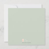 DEER ANTLER Girl Baby shower Invite - Square Kaart (Achterkant)