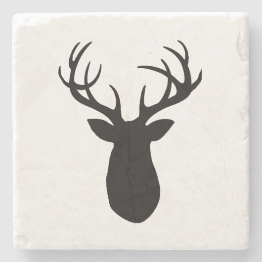 Deer Antler Mountain Marble Stone Onderzetter (Voorkant)