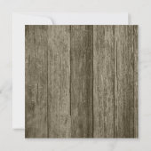 Deer Antler Rustic Wood Southwestern bruiloft Kaart (Achterkant)