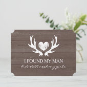 Deer antler Serez-vous ma carte de demande de femm (Debout devant)