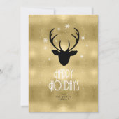 Deer Antlers Arrows kerstfoto Gold ID861 Aankondiging (Voorkant)