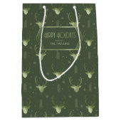 Deer Antlers Arrows kerstpatroon V2 Gr ID861 Medium Cadeauzakje (Voorkant)