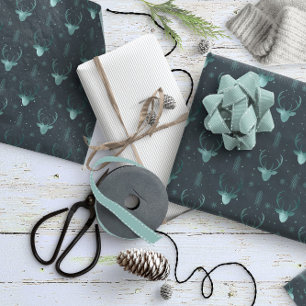 Deer Antlers Arrows kerstpatroon V2 Tl ID861 Cadeaupapier