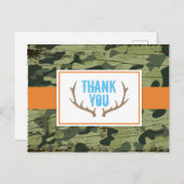 Deer Antlers Dank u Briefkaart (Voorkant / Achterkant)