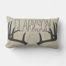 Deer Antlers persoonlijke omkeerbare lumbar Pillow Kussen