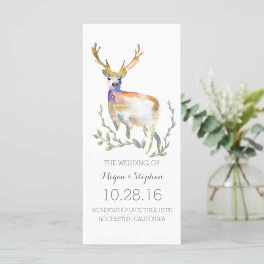 Deer Antlers Programmes de mariage (Debout devant)