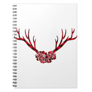 Deer Antlers Red Deer Silhouette Deer Stag Animal Notitieboek