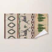 Deer Antlers Rustic Cabin Wood Pine Cones Handdoek (Handdoek)