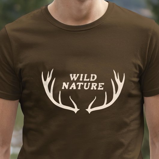 Deer Antlers & Wilde Natuur T-shirt