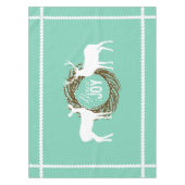 Deer Aqua Peace Joy Wreath Nappe (Devant)