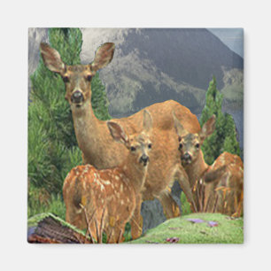 Deer art magneet