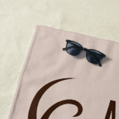 Deer avec votre nom et serviette de plage Monogram (En situation)