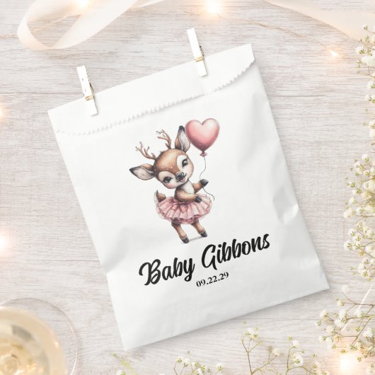 Deer Baby shower Bedankzakje (Geknipt)