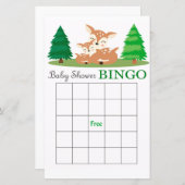 Deer baby shower bingo (Voorkant / Achterkant)