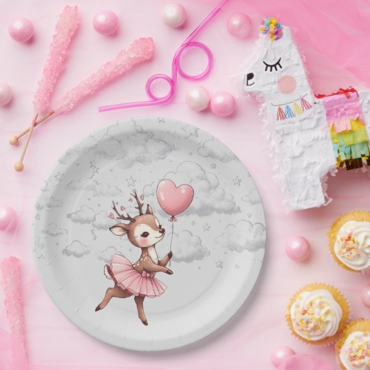 Deer Baby shower Papieren Bordje (Feest)