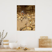 Deer bij de Kasuga Shrine Yoshida Hiroshi 1928 Poster (Keuken)