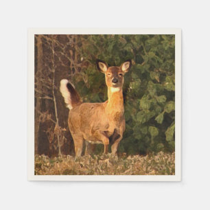 Deer bij Sunrise Servetten