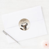 Deer Bookplate Ronde Sticker (Envelop)