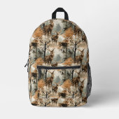 Deer Buck Camouflage Boy's Printed Backpack Bedrukte Rugzak (Voorkant)