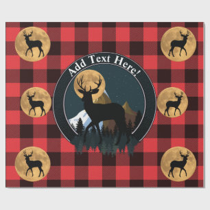 Deer Buck Full Moon Cadeaupapier