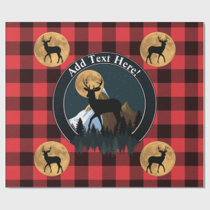 Deer Buck Full Moon Cadeaupapier
