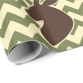 Deer Buck Head met Chevron Cadeaupapier (Rol Hoek)