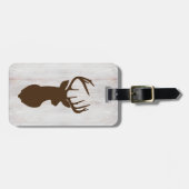 Deer Buck Hunter Rustic Custom Bagagelabel (Voorkant horizontaal)