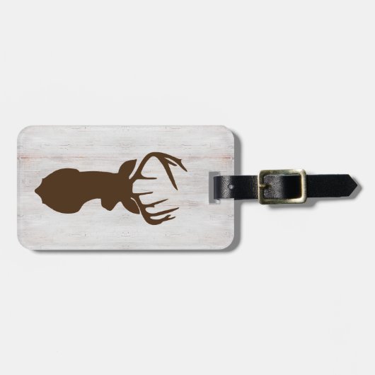 Deer Buck Hunter Rustic Custom Bagagelabel (Voorkant horizontaal)