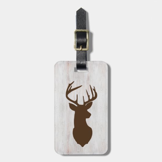 Deer Buck Hunter Rustic Custom Bagagelabel (Voorkant verticaal)