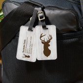 Deer Buck Hunter Rustic Custom Bagagelabel