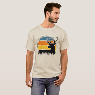 Deer Buck Laat Natuur je leraar zijn Retro T-shirt